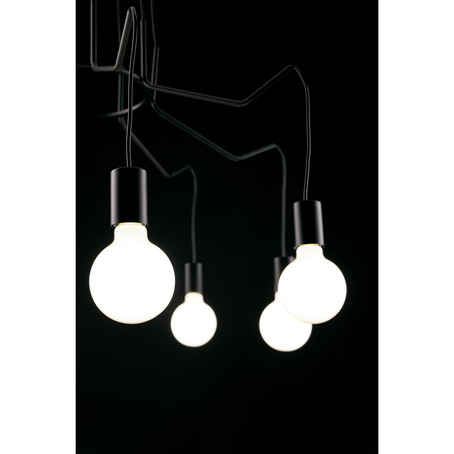 Luce Design Kronleuchter Habitat 8-flammig Schwarz Ø 85 cm