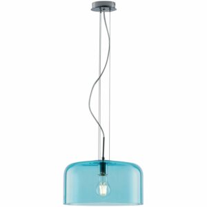 Luce Design Pendelleuchte Gibus 1-flammig Blau Ø 35 cm