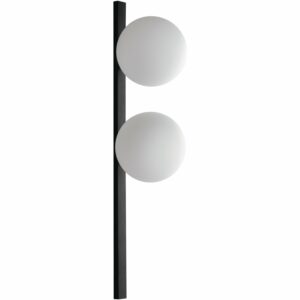 Eco-Light Wandleuchte Pluto 2-flammig Schwarz 60 cm x 14 cm x 16