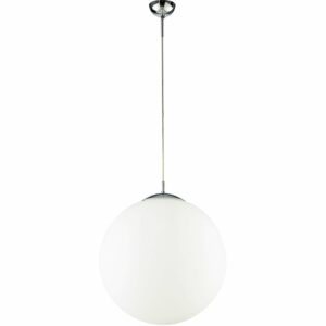 Luce Design Pendelleuchte City 1-flammig Weiß-Chrom Ø 45 cm