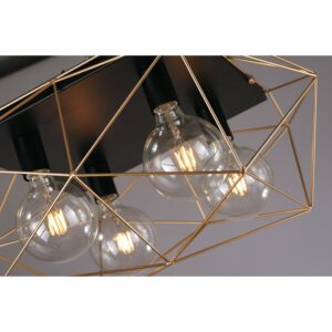 Luce Design Deckenleuchte Abraxas 4-flammig Gold-Schwarz 51 cm x 62