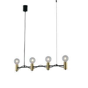 Luce Design Pendelleuchte Axon 4-flammig Schwarz-Gold 7