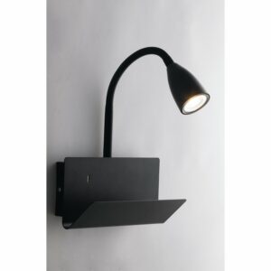 Luce Design Wandleuchte Gulp 1-falmmig Schwarz 27 cm x 23 cm x 49 cm