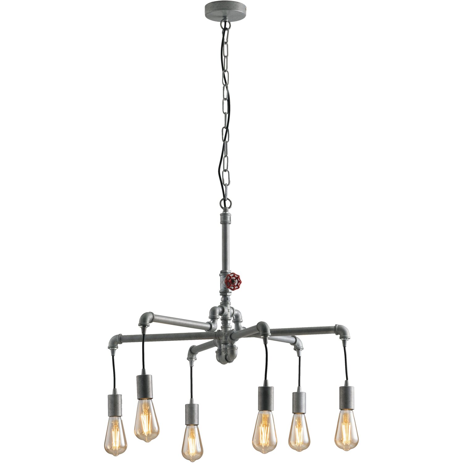 Luce Design Pendelleuchte Amarcord 6-flammig Zink Ø 72 cm