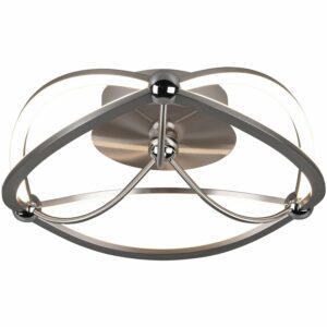 Trio LED Deckenleuchte Charivari Nickel matt 140 mm x 410 mm x 410 mm