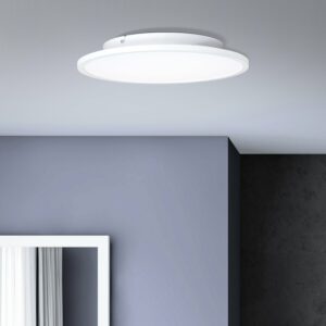 Brilliant LED-Deckenaufbau-Paneel Buffi Rund Ø 35 cm Weiß und Kaltweiß