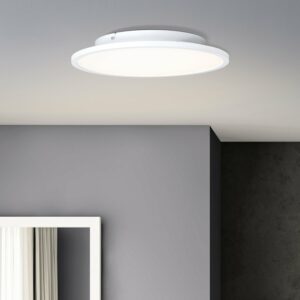 Brilliant LED-Deckenaufbau-Paneel Buffi Rund Ø 35 cm Weiß und Warmweiß
