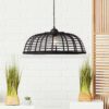 Brilliant Pendelleuchte Crosstown Ø 48 cm Holz dunkel und Schwarz
