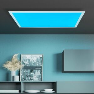 Brilliant LED-Deckenaufbau-Paneel Abie 60 cm x 60 cm mit RGB-Farbsteuerung Weiß