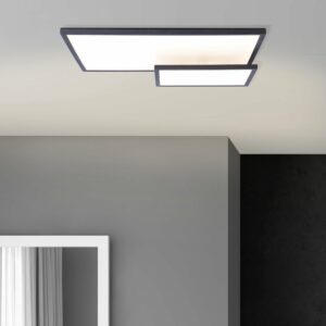 Brilliant LED-Deckenaufbau-Paneel Bility Eckig 62 cm x 47 cm Schwarz und Weiß