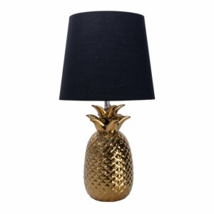 Näve Tischleuchte Keramik Ananas Gold 45 cm