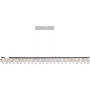 Näve LED-Pendelleuchte Diamonds Chrom 120 cm