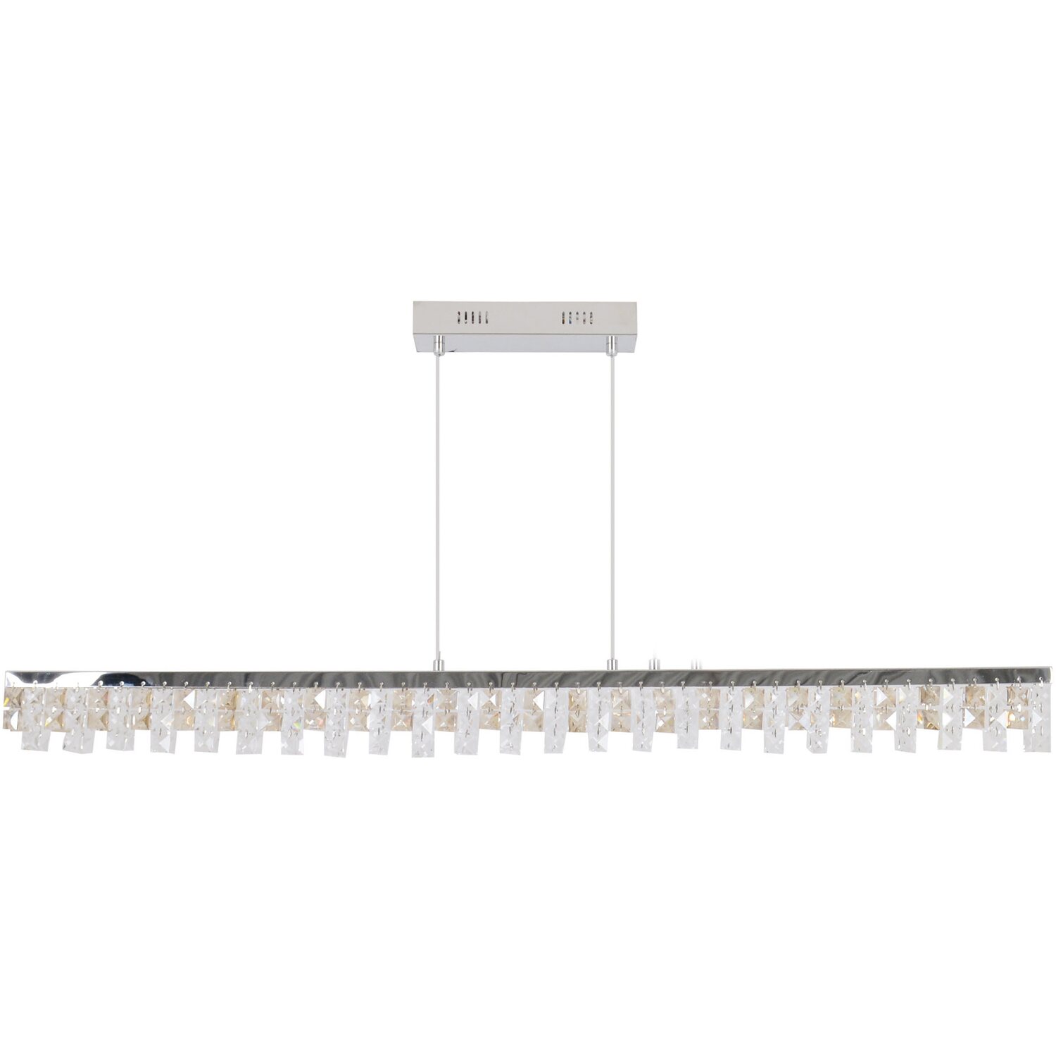 Näve LED-Pendelleuchte Diamonds Chrom 120 cm