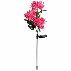 Näve LED-Solar-Erdspieß Blume 79 cm Rose