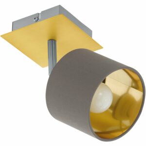 Eglo Spot 1er Valbiano 11 cm x 11 cm Messing Nickel Matt Cappuccino-Gold