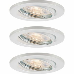 LED-Einbauleuchte 86R Metall Weiß 3er-Set