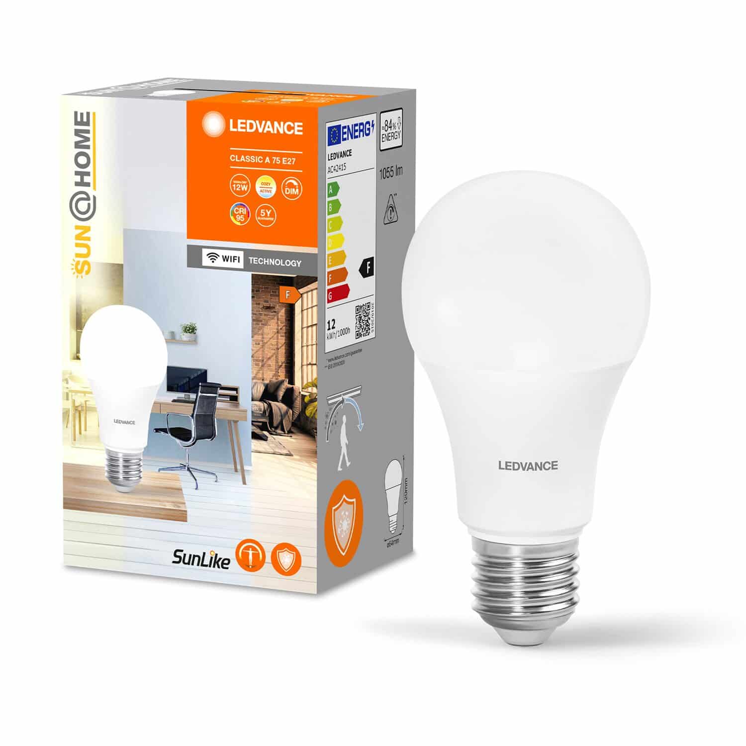 Ledvance LED-Leuchtmittel Sun@Home Smart+ Glühlampenform Weiß Ø 6