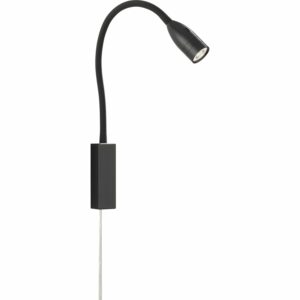 Fischer & Honsel LED-Wandspot flex Sten Schwarz 61 cm