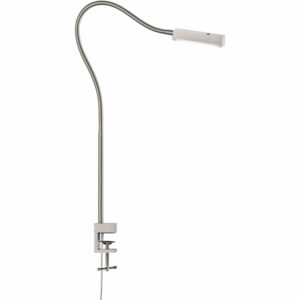 Fischer & Honsel LED-Klemmleuchte Raik Nickelfarben 40-82 cm