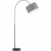 Fischer & Honsel Stehleuchte Arc 3-flammig Schwarz/Grau