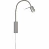 Fischer & Honsel LED-Wandspot flex River Ringe Nickelfarben 40 cm