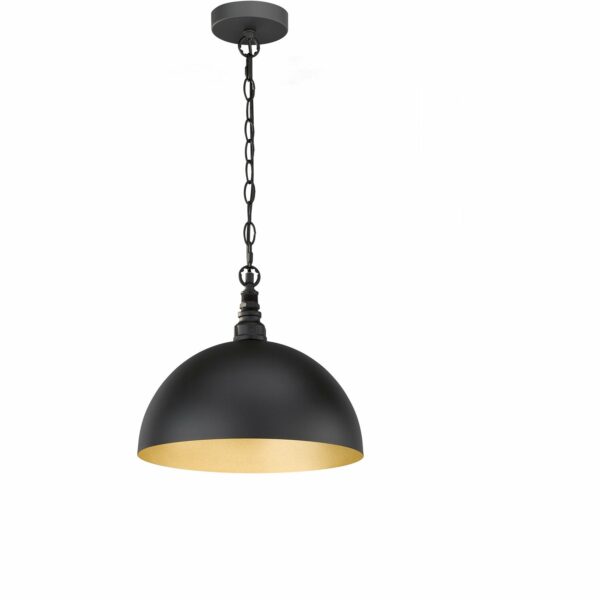 Fischer & Honsel Pendelleuchte Leitung 1-flammig Schwarz/Gold