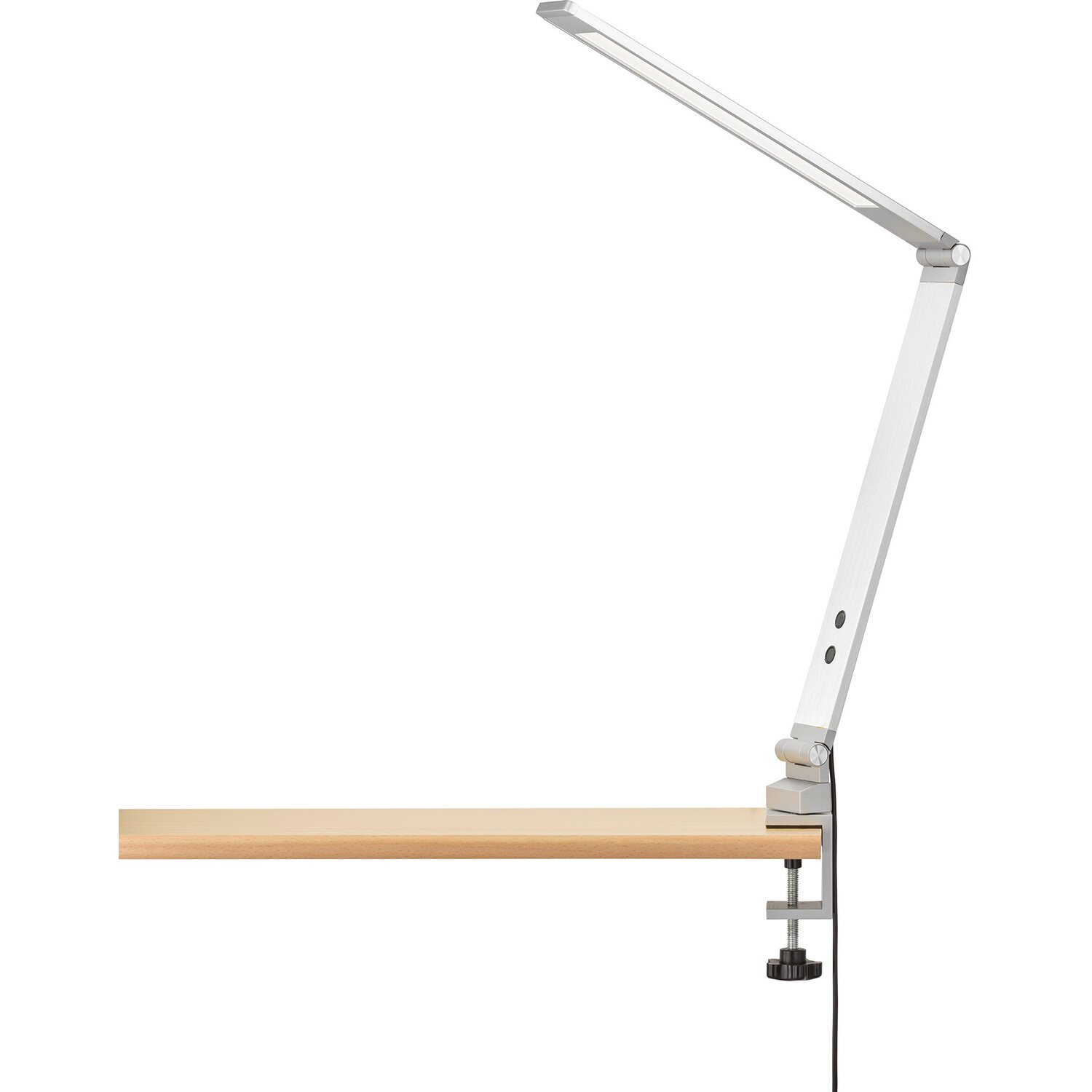 Fischer & Honsel LED-Klemmleuchte Geri Aluminiumfarben/Weiß 38 cm