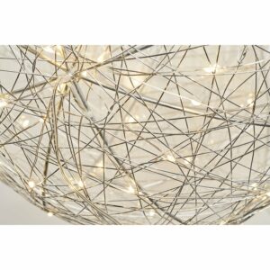 Amare LED-Metalldrahtkugel Silber Ø 30 cm