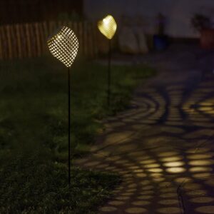 Amare LED-Solardekostecker 2er-Set Kelch schräg Kupfer