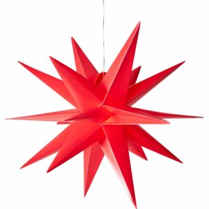 Amare LED-3D-Weihnachtsstern mit Timer Rot ca. 57 cm x 48 cm x 44 cm