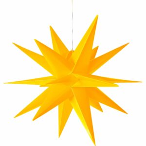 Amare LED-3D-Weihnachtsstern mit Timer Gelb ca. 57 cm x 48 cm x 44 cm