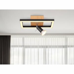 Globo LED-Wandleuchte Ida 2-flammig Schwarz matt 260 x 110 mm