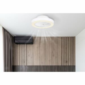 Globo LED-Deckenventilator Domey 1-flammig Weiß 548 x 206 mm