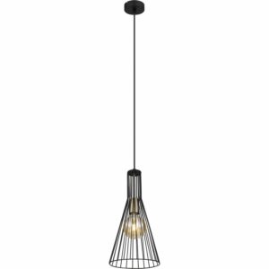 Globo Pendelleuchte Milli 1-flammig Schwarz 200 x 1200 mm