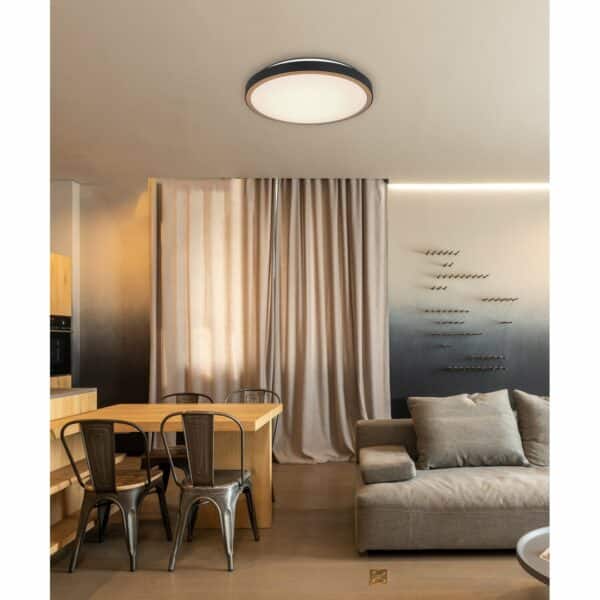 Globo LED-Deckenleuchte Sammi 1-flammig Schwarz-Weiß 420 x 95 mm