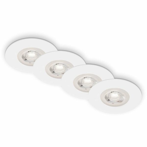 Brilo LED-Einbauleuchte Kulana 4 Stk. Weiß matt 4