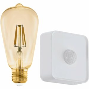 Eglo LED Leuchtmittel ST64 Set 1 Stk. Warmweiß E27 und Sensor 6 Filament