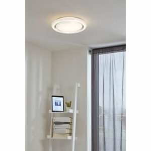 Eglo LED Wand und Deckenleuchte Capasso Weiß-Chrom 18 W