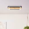 Brilliant LED-Deckenleuchte Loneos 35 cm x 30 cm Schwarz und Holz