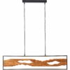 Brilliant LED-Pendelleuchte Chaumont 100 cm Schwarz und Holz