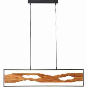 Brilliant LED-Pendelleuchte Chaumont 100 cm Schwarz und Holz