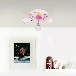 Brilliant LED-Spotrondell Princess 3-flammig Rosa