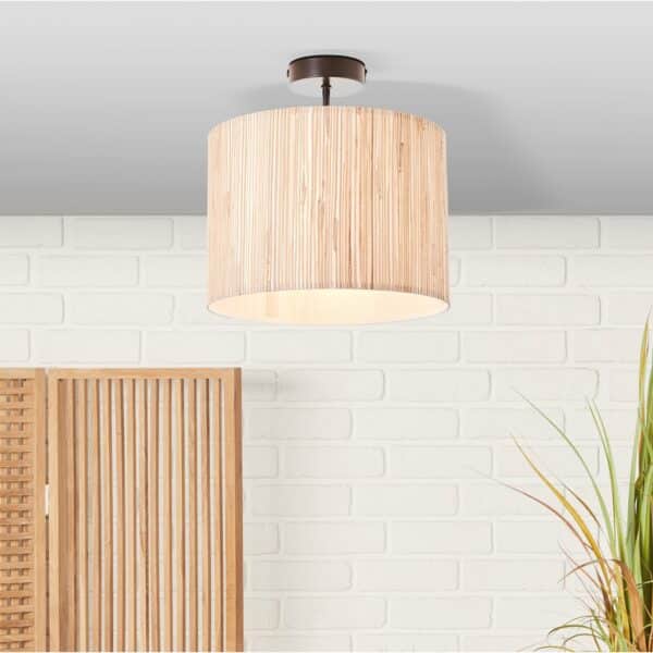 Brilliant Deckenleuchte Wimea 30 cm Schwarz und Holz