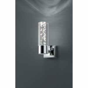 Trio LED-Bad-Wandleuchte Bubbles Chrom