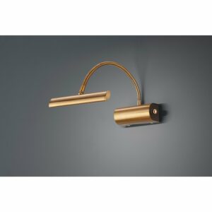 Trio LED-Wandleuchte Curtis Altmessing Dimmer und Flexarm