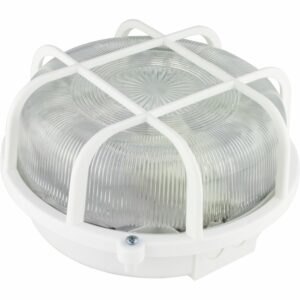 LED-Kellerlampe 7 W Strukurglas 800 lm Weiß rund