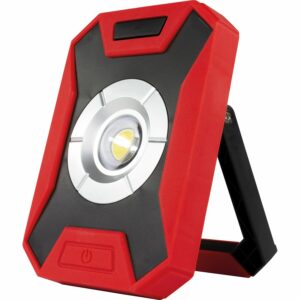 LED-Arbeitsleuchte Flood 10 W Akku mit Powerbank inkl. USB-Kabel Schwarz-Rot