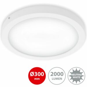 Briloner LED-Decken-& Wandlampe Fire Weiß Ø 30 cm