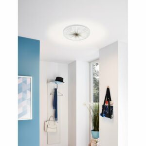 Eglo LED-Deckenleuchte Nieves Weiß-Silber 41 cm