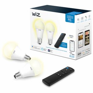 WiZ Smart Starter-Set Warmweiß 2 LED-Leuchtmittel & Fernbedienung A60 E27